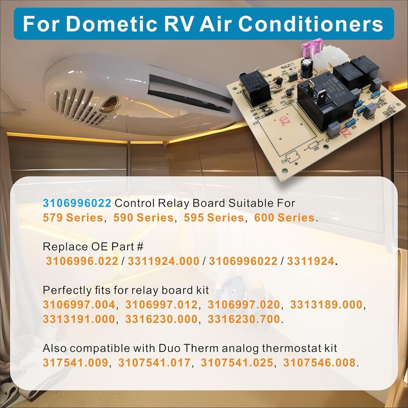 FONGLP New 3106996022 3106996.022 Heat & Cool Relay Analog Control Circuit Board for Dometic Heat Cool Analog Control Relay Board for Dometic RV Air Conditioner, 3106996022, 3311924 - Image 4